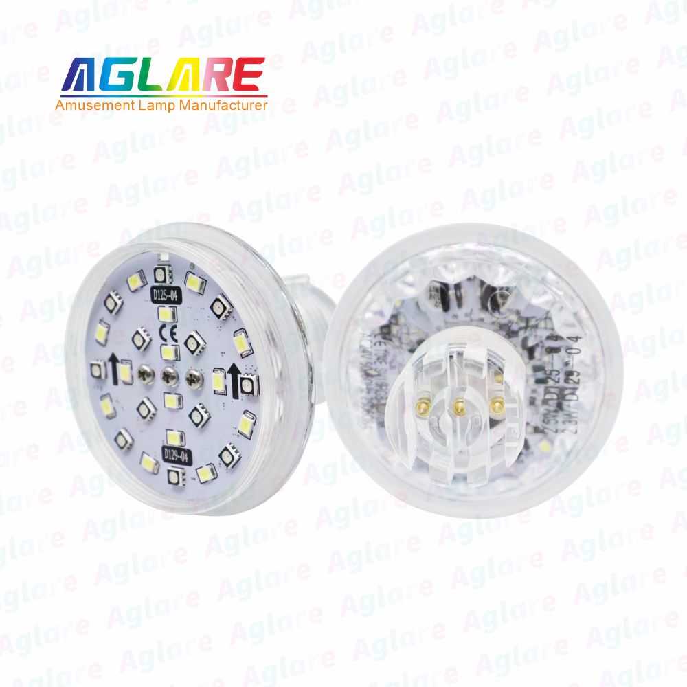 D125 + D129 自动程序 60 mm  RGB+W LED 像素 装饰灯，，带 3 芯接口，，适用于娱乐照明